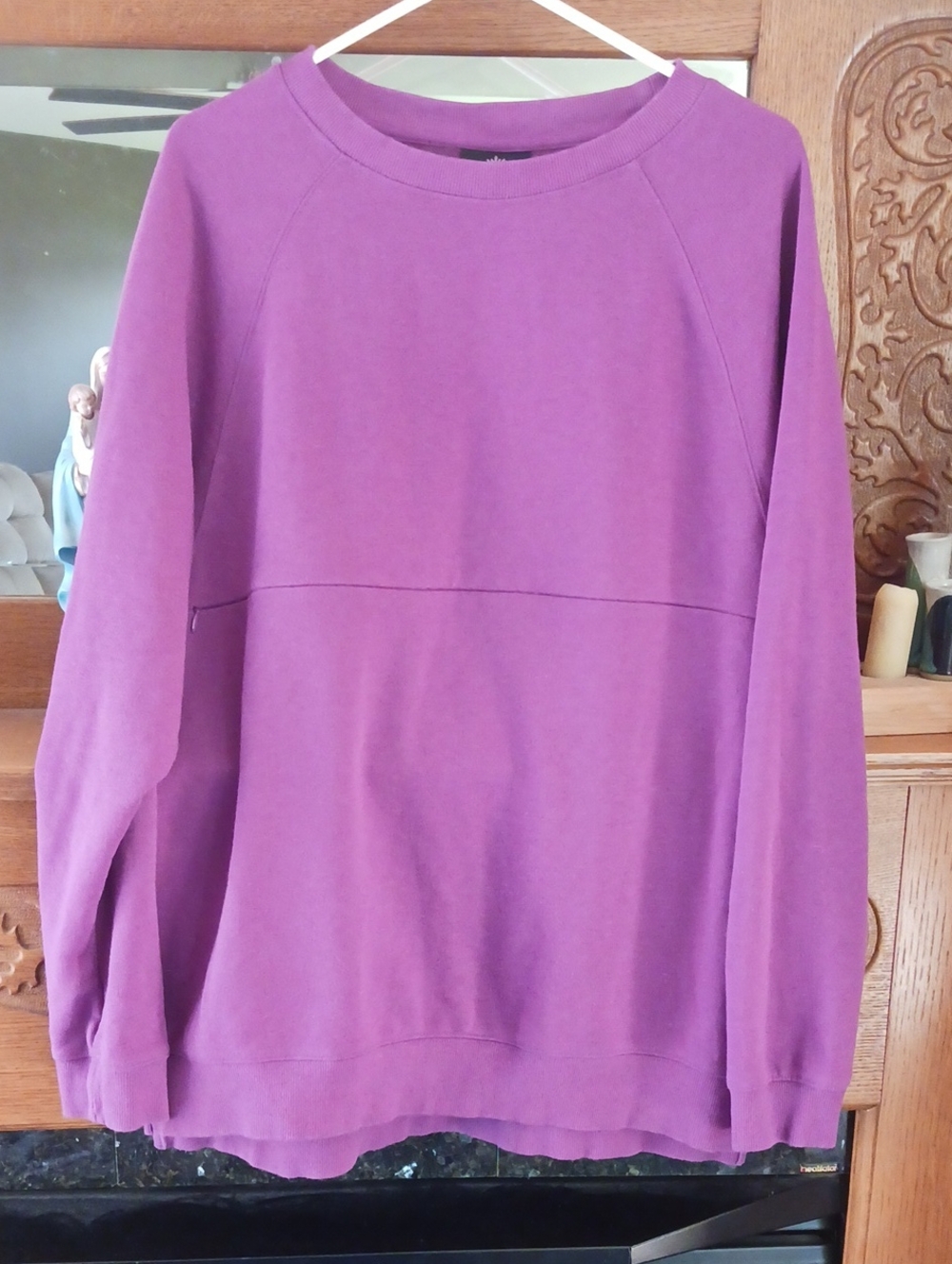 Nursing Queen Magenta Scoopneck Crew Sweater